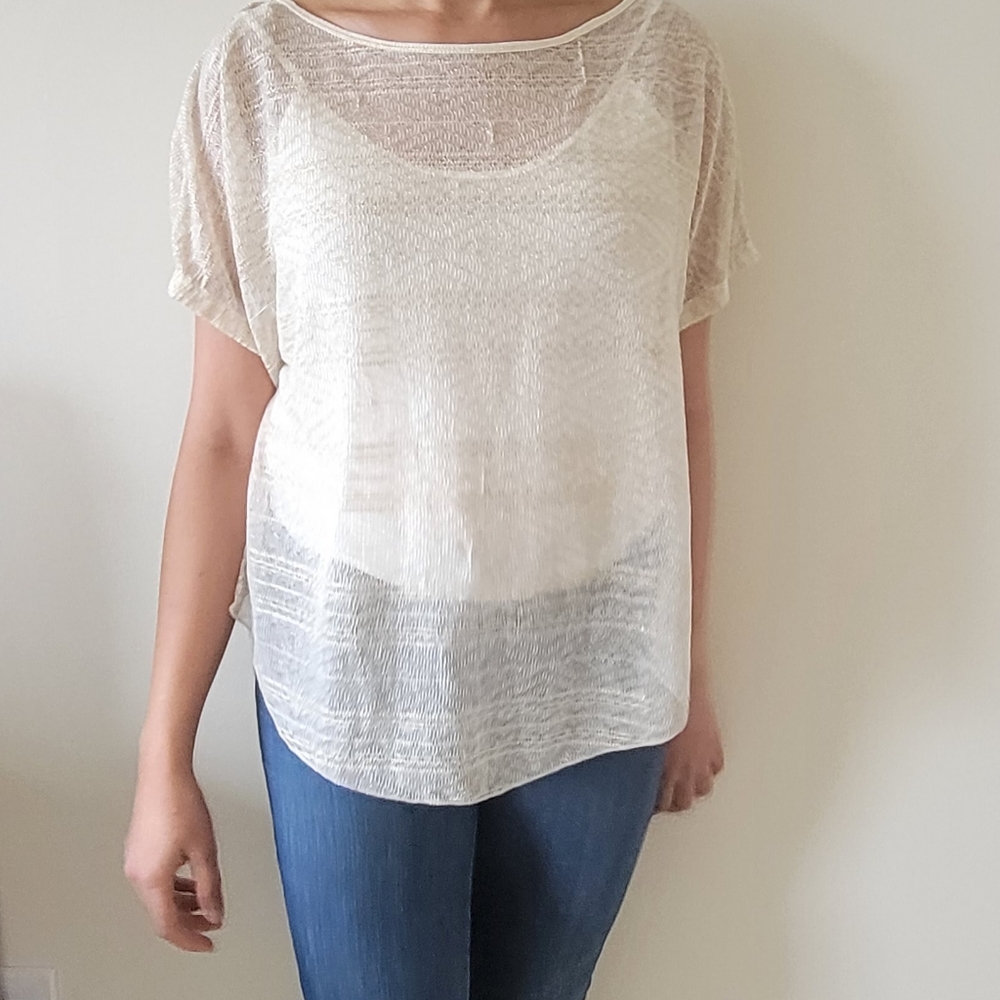 Zara light shimmer top